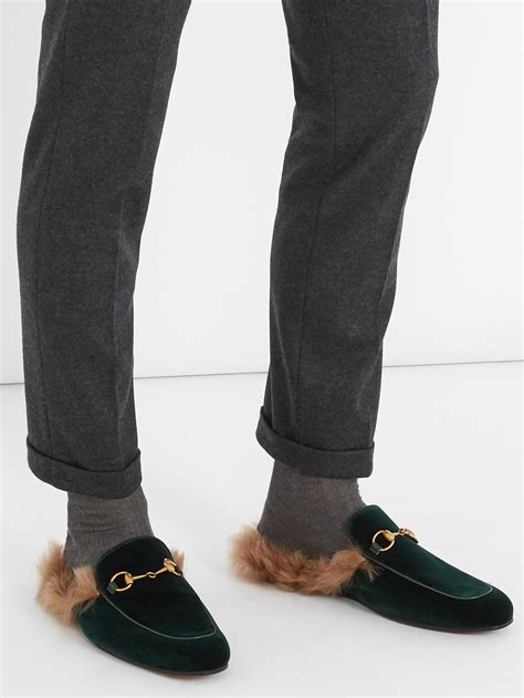 gucci chunky loafers mens|Gucci fur loafers plaid.